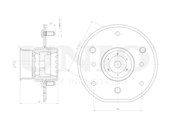 Опора амортизатора передняя UNIO RMP-13061