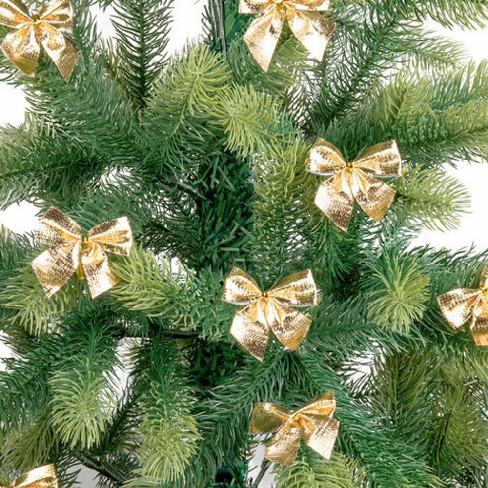 Украшение ёлочное "Бантики", КОМПЛЕКТ 12 шт., 5x5 см, европодвес, 3 цвета ассорти, ЗОЛОТАЯ СКАЗКА, 592153