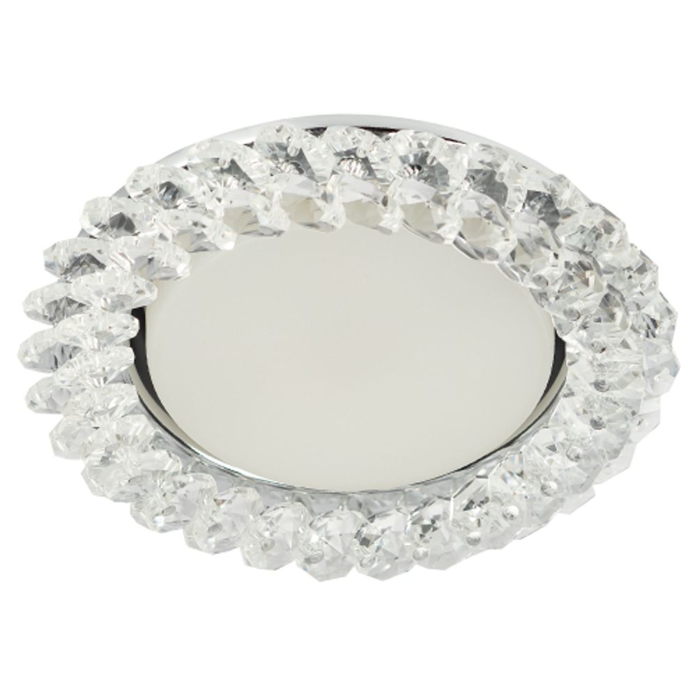 Светильник встраиваемый ЭРА DK84 CH/WH под лампу GX53 хром/прозрачный | Встраиваемые светильники Для ламп GX53