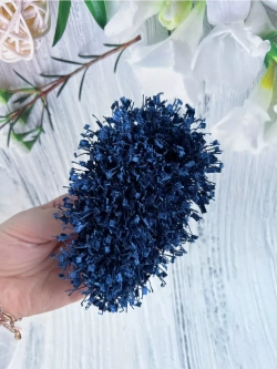 Тесьма с бахромой твидовая букле травка 35мм (1,5м в уп)