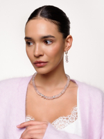 Серьги "Plane charm" с розовым кварцем