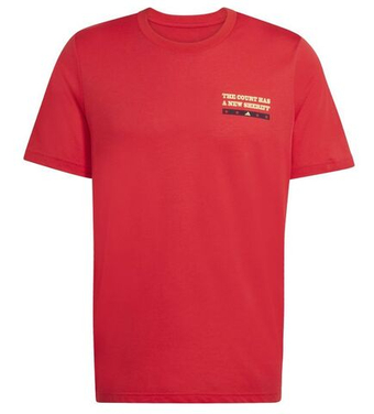 Мужская теннисная футболка Adidas Padel Wanted Graphic - red