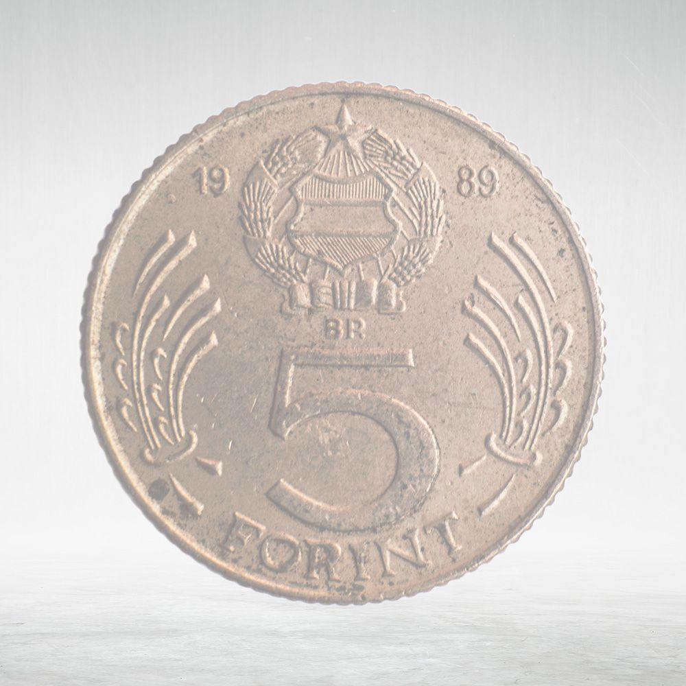 Hungary, 5 Forint - Lajos Kossuth, 1989, VF