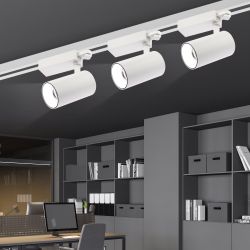 Трековый светильник трехфазный ЭРА SТR-30-36-30K-W40 светодиодный 40Вт 3000K белый | Трехфазные трековые светильники