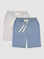 Шорты удлиненные Mjölk Пыльный синий/Песочный серый, сет 2 шт., уценка