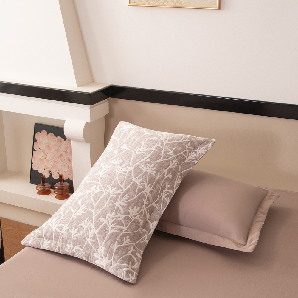 КПБ на резинке Сатин Aurora Veil AVR007, Евро, наволочки 50-70 2 шт, простынь 140*200*25