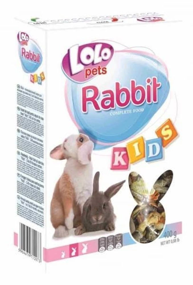 LoLo PETS Корм для кроликов молодых возрастом от 3 до 8 месяцев KIDS