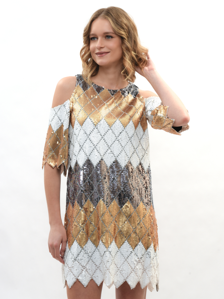 Платье женское в пайетках