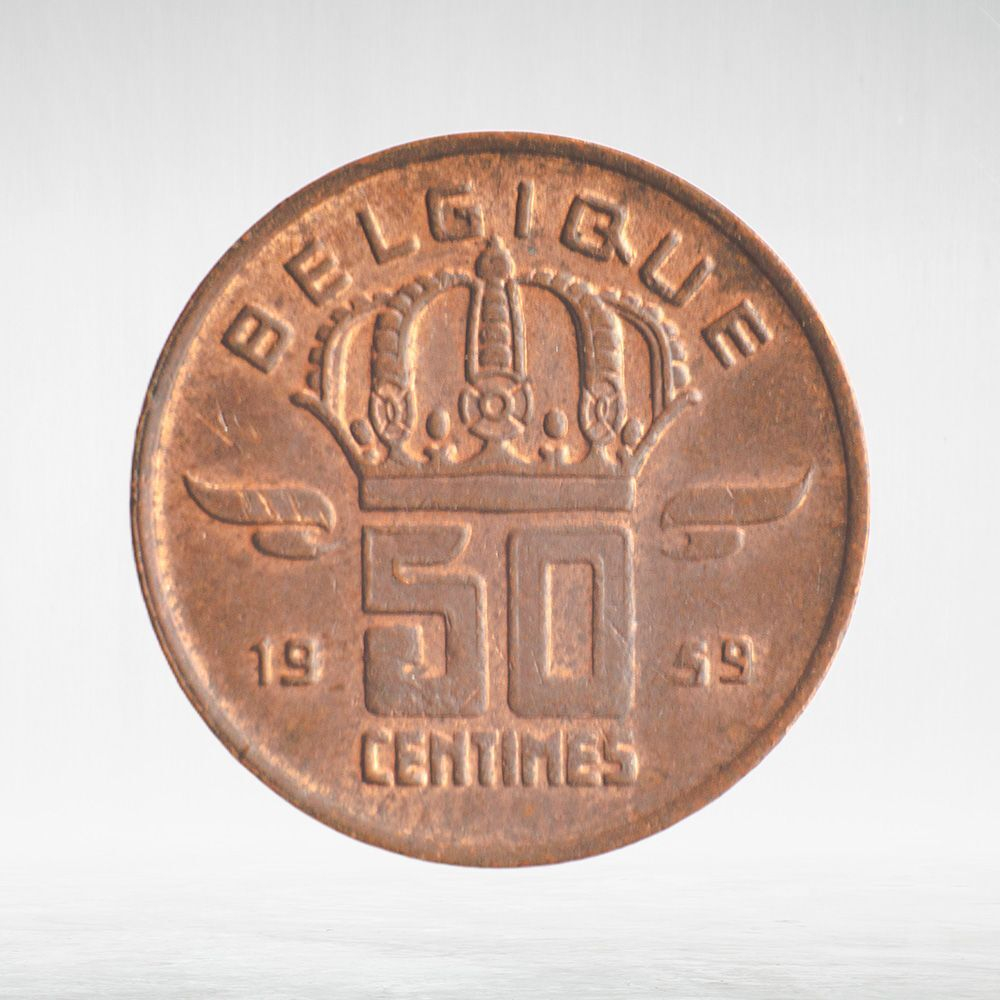 Belgium, 50 Centimes (French Text), 1959, VF