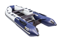 Лодка ПВХ Ривьера Компакт 3600 СК "Комби" светло-серый/синий