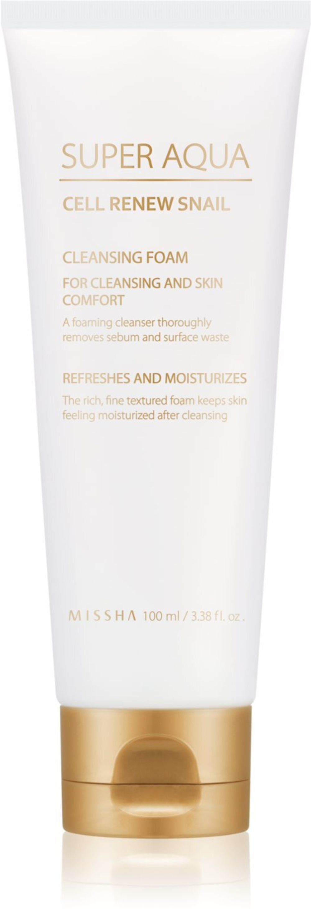 Missha Super Aqua Cell Renew Snail - очищающая пенка с экстрактом слизи улитки /   100  ml  / GTIN 8809581458550