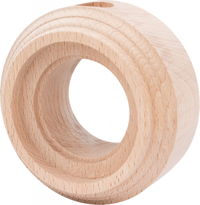 Рамка 1-местная для монтажа с декоративной трубой, бук, цвет натурэль (2 выхода для труб) BF1-610-10/T-2