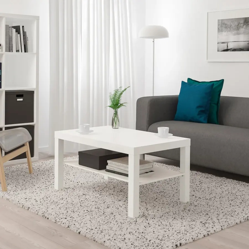 Журнальный стол - IKEA LACK/ИКЕА ЛАКК, 90х55х45 см, белый