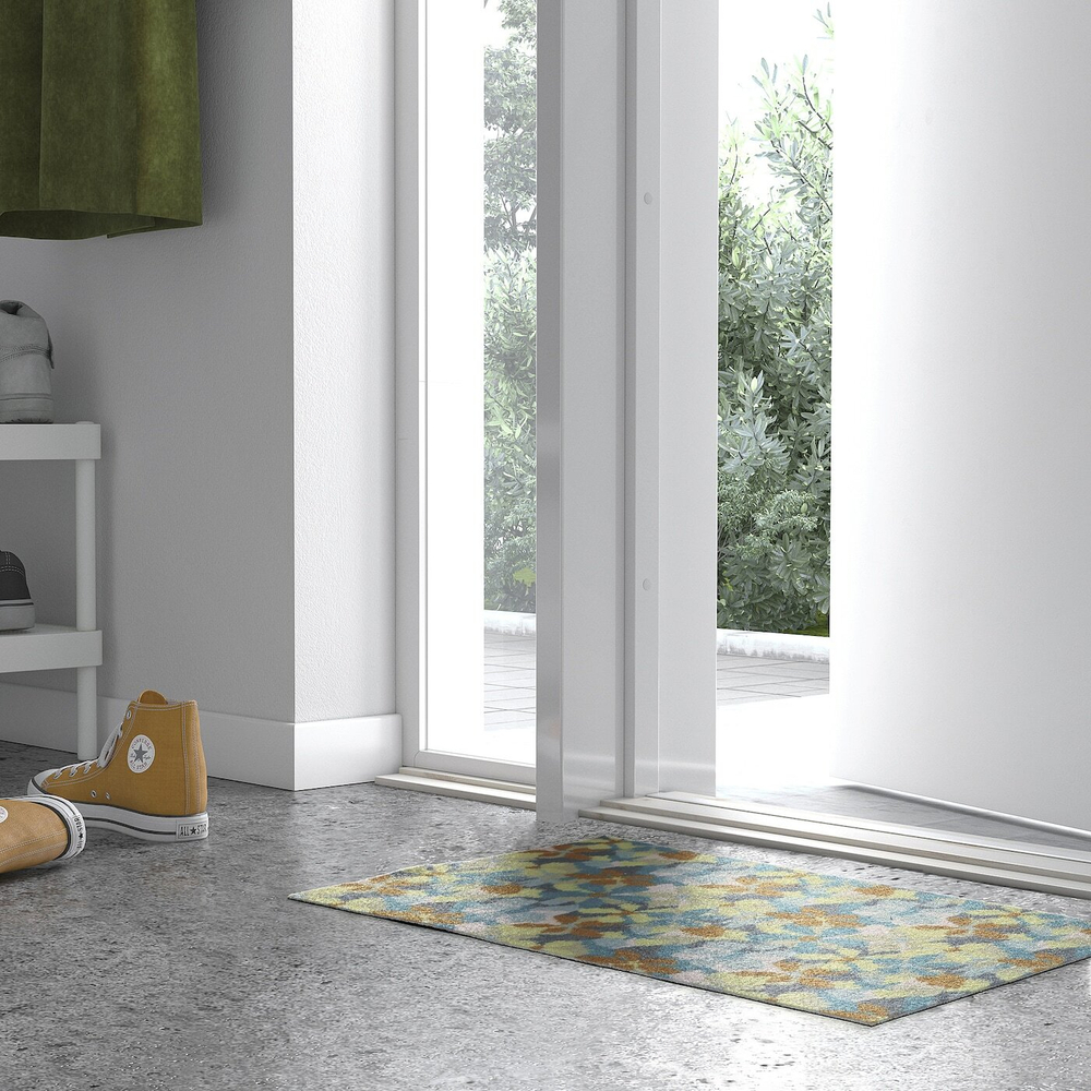 IKEA VÄLFÄRD  (ИКЕА ВÄЛФÄРД)  -  Коврик для ног, цветок/мультиколор, 40x60 см