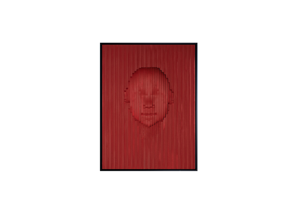 Red Face Картина барельеф из полистирола и МДФ 90X120