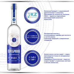 Водка Серебрянка 0,7 л.