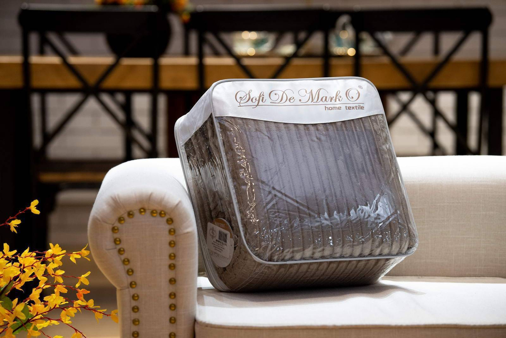 Плед 220х240 Sofi De MarkO Полоса коричневый