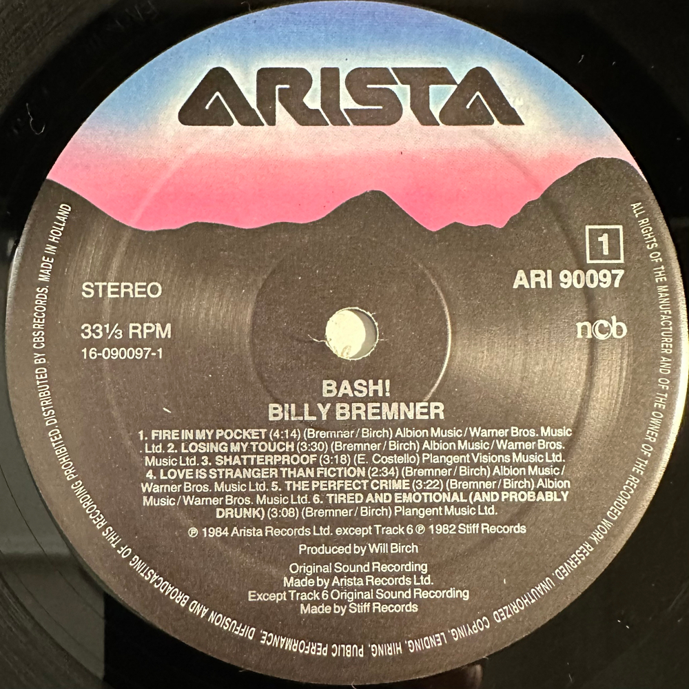 Billy Bremner - Bash! (Скандинавия 1984г.)