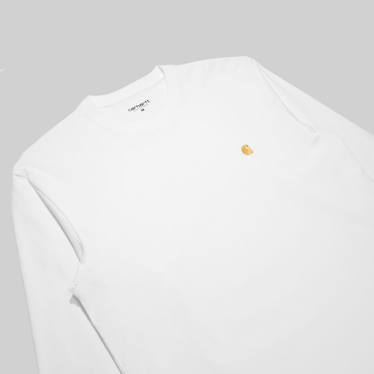 Лонгслив мужской Carhartt WIP Chase артикул:I026392_white - купить в магазине Дайс