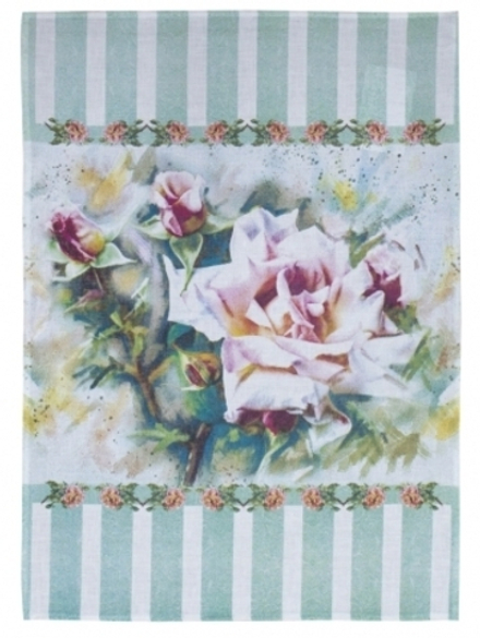 Салфетка-полотенце льняная Роза