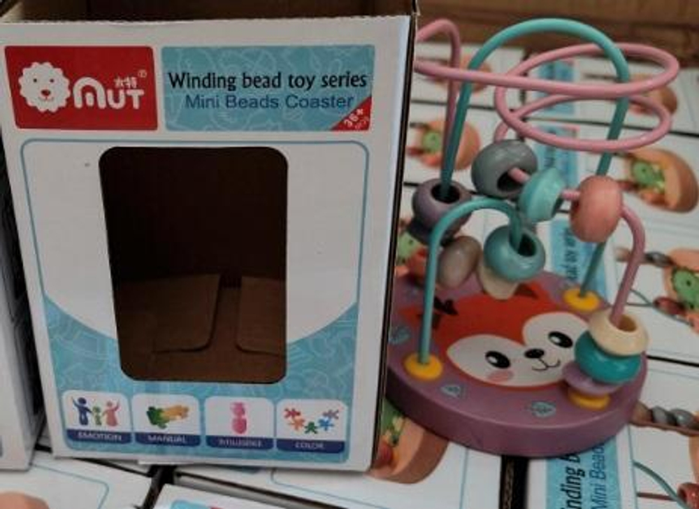 Развивающая игрушка деревянная Лабиринт маленький, коробка C-41748