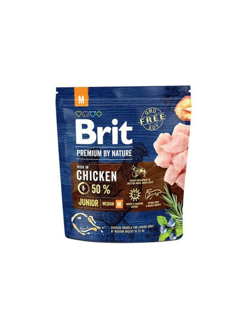 Сухой корм Brit Premium Junior Medium для щенков средних пород, 1 кг