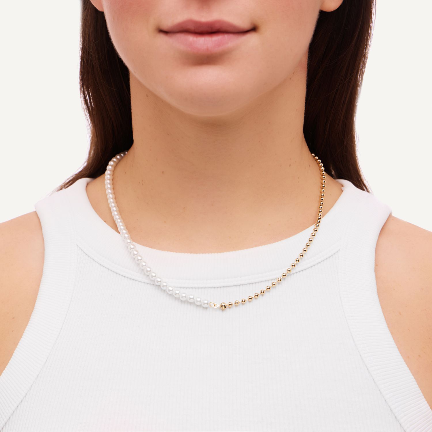 Колье Gold Pearl Necklace