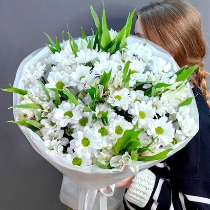 Букет из хризантем и альстромерий