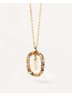 Колье Буква I серебро 925 пробы покрытое золотом