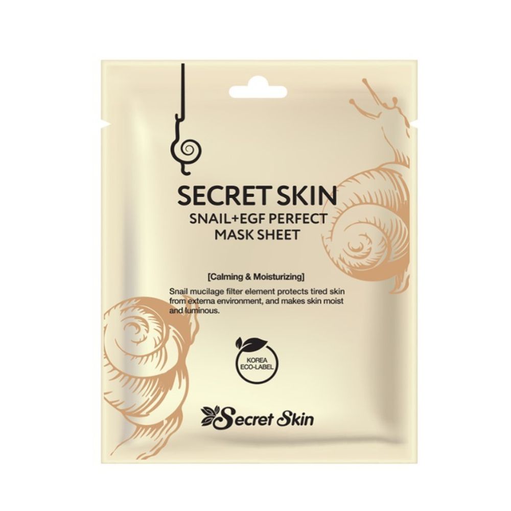 Маска на тканевой основе для лица с экстрактом улитки Secret Skin Snail+Egf Perfect Mask Sheet