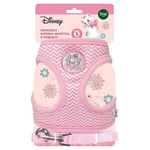Комплект мягкая шлейка-жилетка и подводок для кошек Disney Marie M, обхват груди 450мм, Triol-Disney
