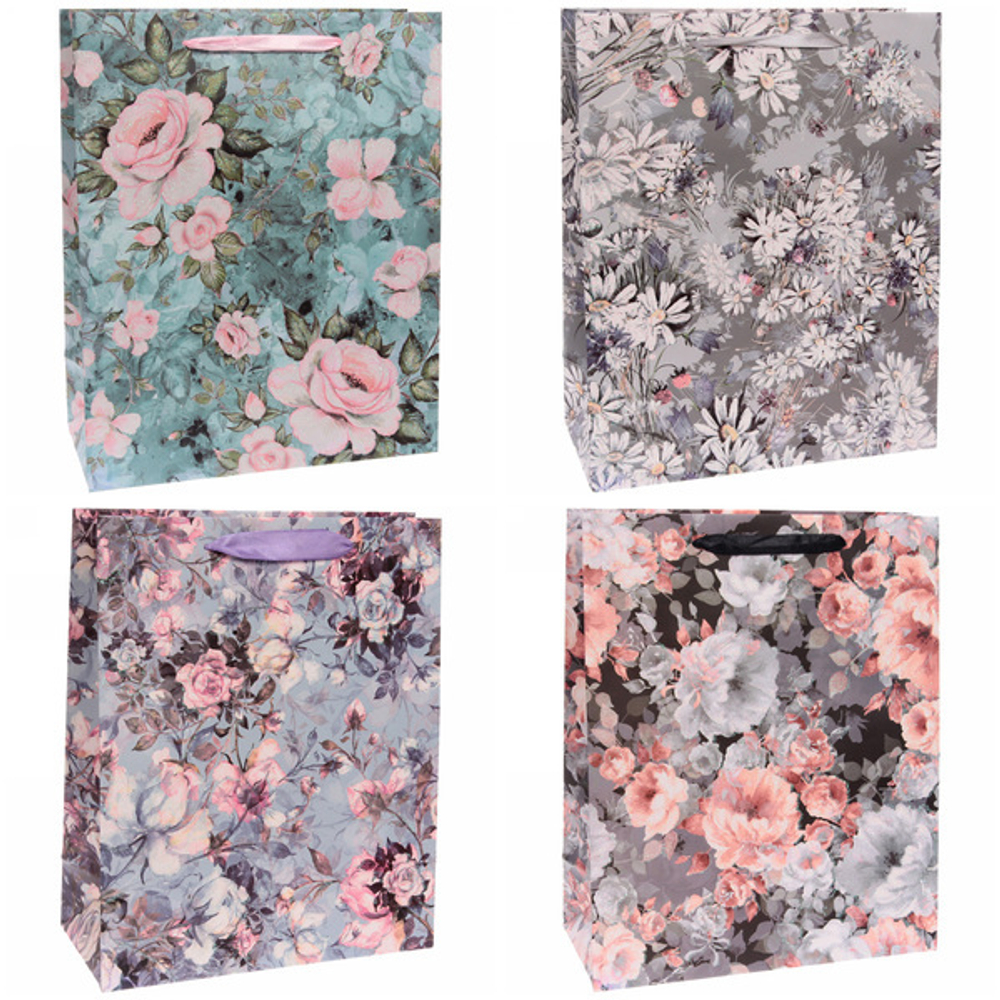 Пакет подарочный «Цветы» 32*26*12 см