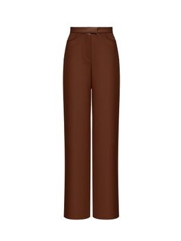 Прямые брюки с завышенной талией