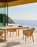 Стол Icaro из массива тикового дерева, 220 x 102 см