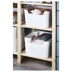 IKEA PLUGGIS  (ИКЕА ПЛУГГИС)  -  Корзина для сортировки отходов, белая, 14 л