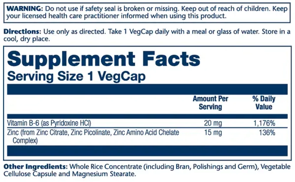 Bio Zinc 15mg 100 capsules Solaray