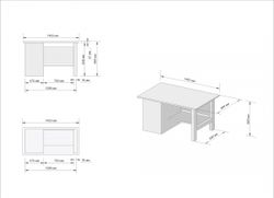 Great Wolf (GWT-V1400TL) Верстак инструментальный, тумба с дверью, 1400x700