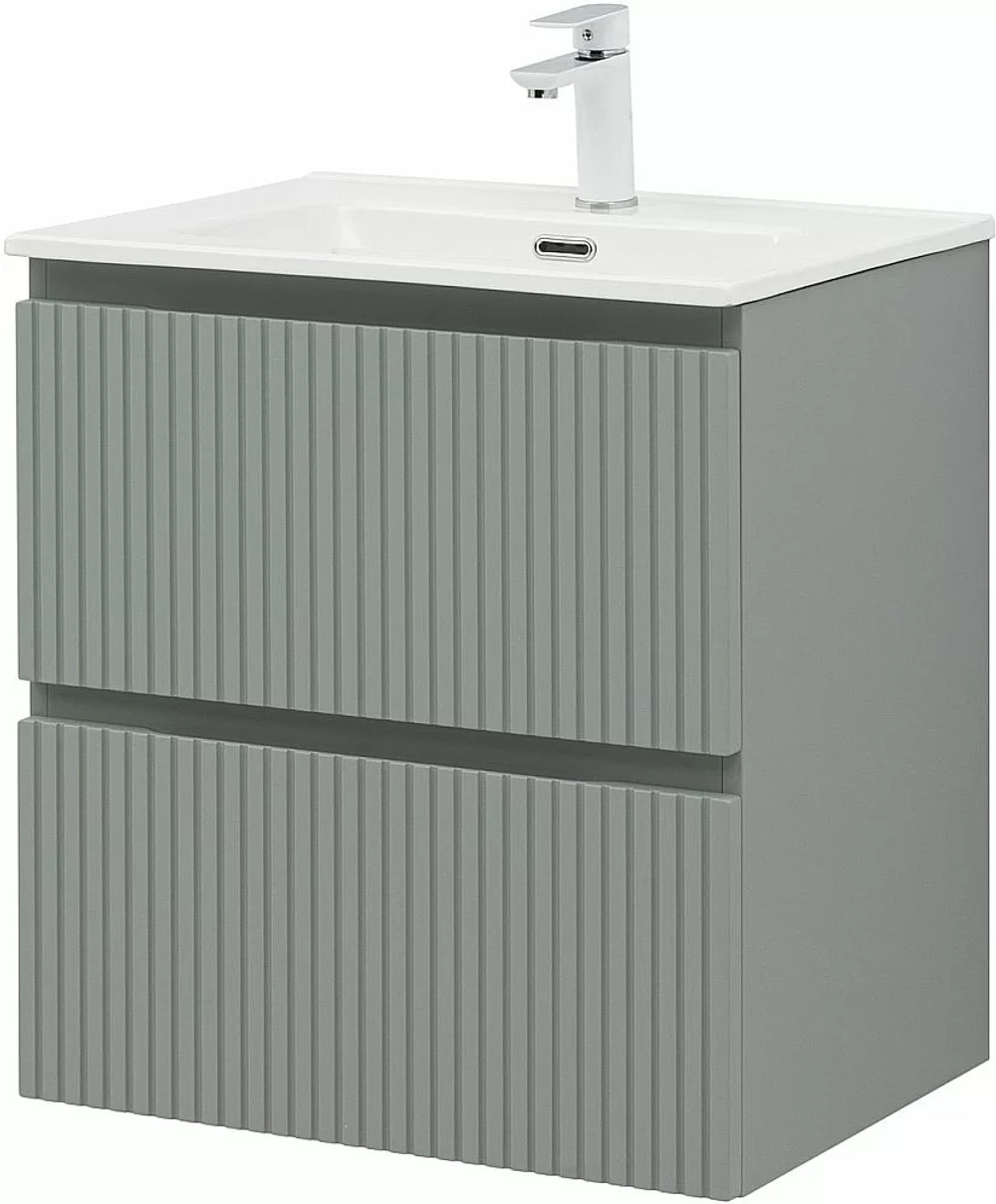Тумба с раковиной Aquanet Джейн (Flat) 335432/254363 60 мисти грин