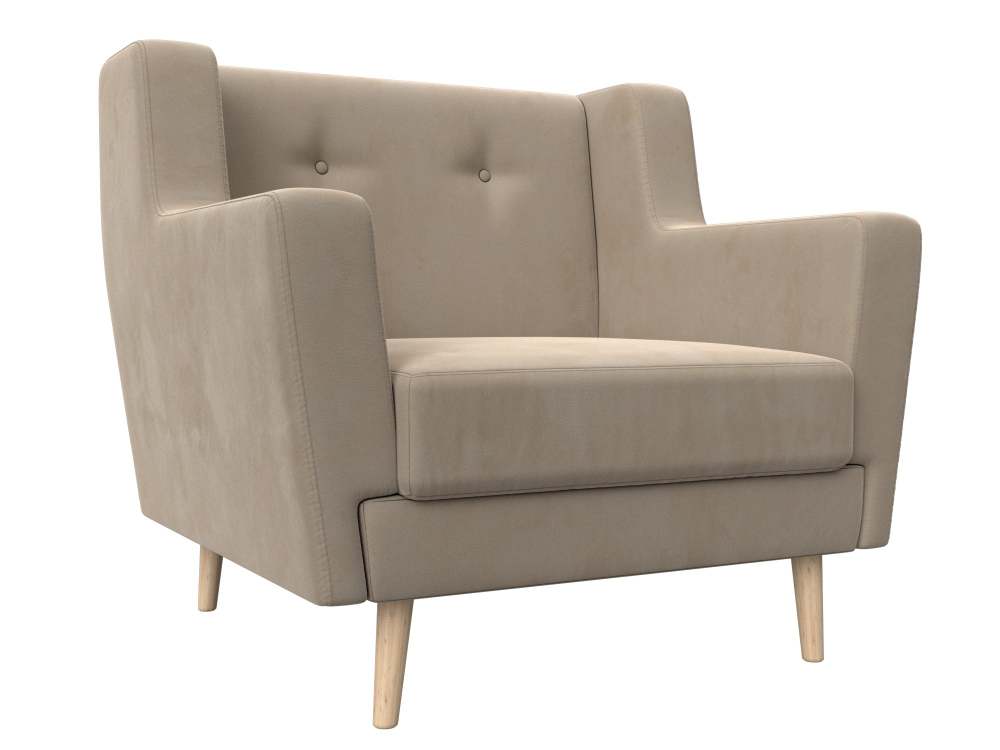 Кресло Брайтон, Бежевый, Велюр, 108864