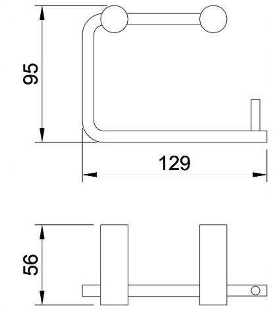 Держатель туалетной бумаги нерж. сталь ROMA 16805.S матовый