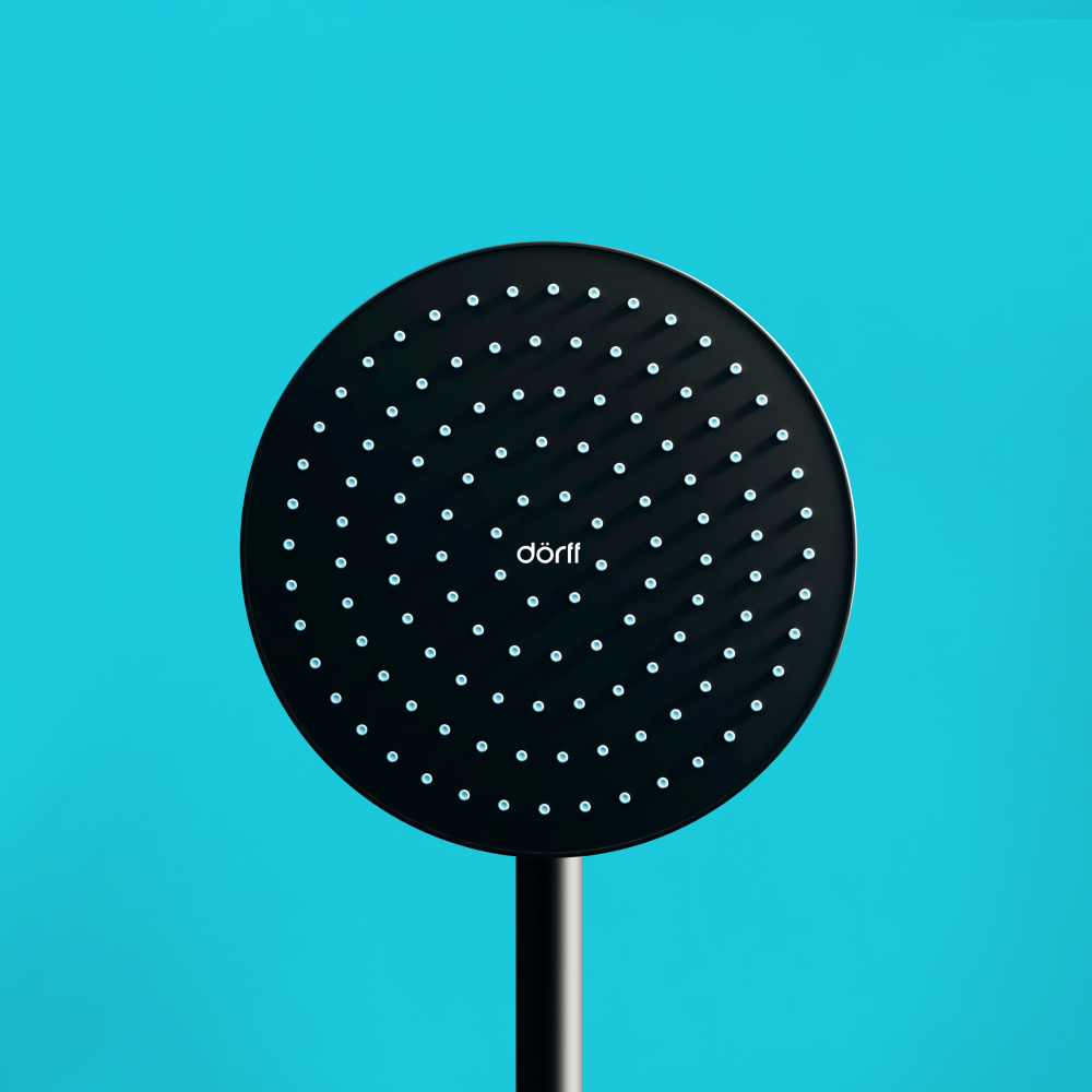 D0708000BL Comfort душевая система с тропическим душем, ручной душ 1F,  цвет черный