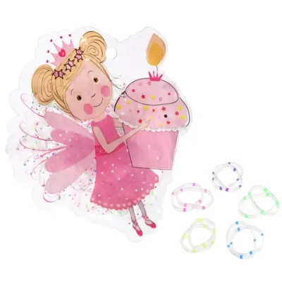 Резинки для волос детские силиконовые 200шт «ФРАТТИ БУМ», Прелестная Фея, 16*12см