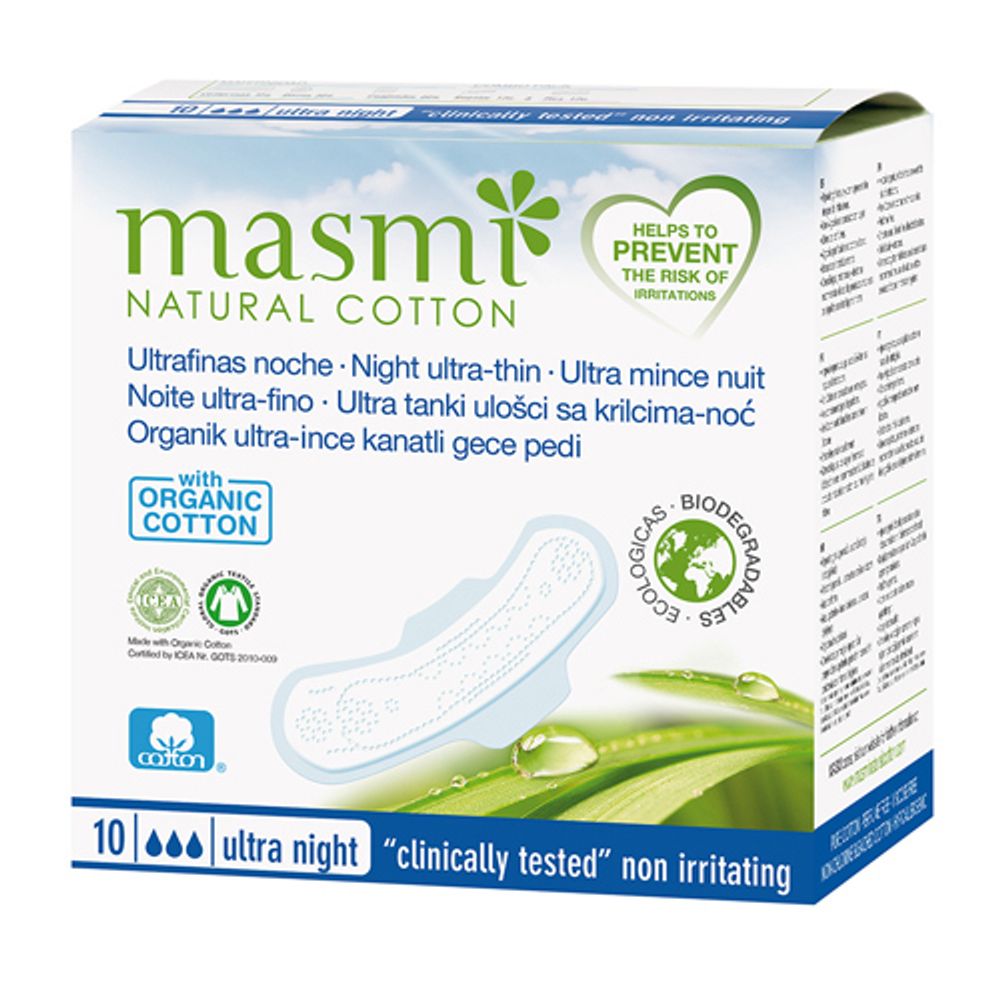 Ежедневные анатомические гигиенические прокладки из органического хлопка (MASMI NATURAL COTTON)