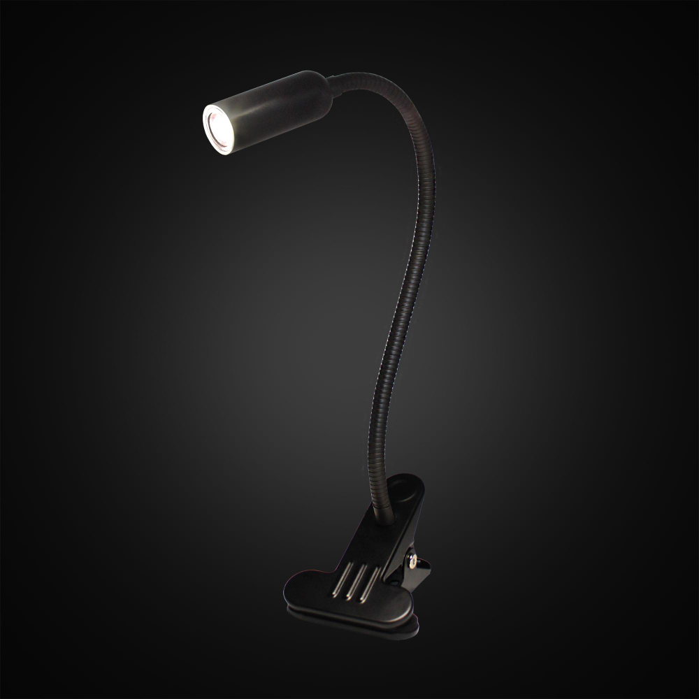 Citilux Ньютон CL803061N LED Лампа на прищепке с диммером Чёрная