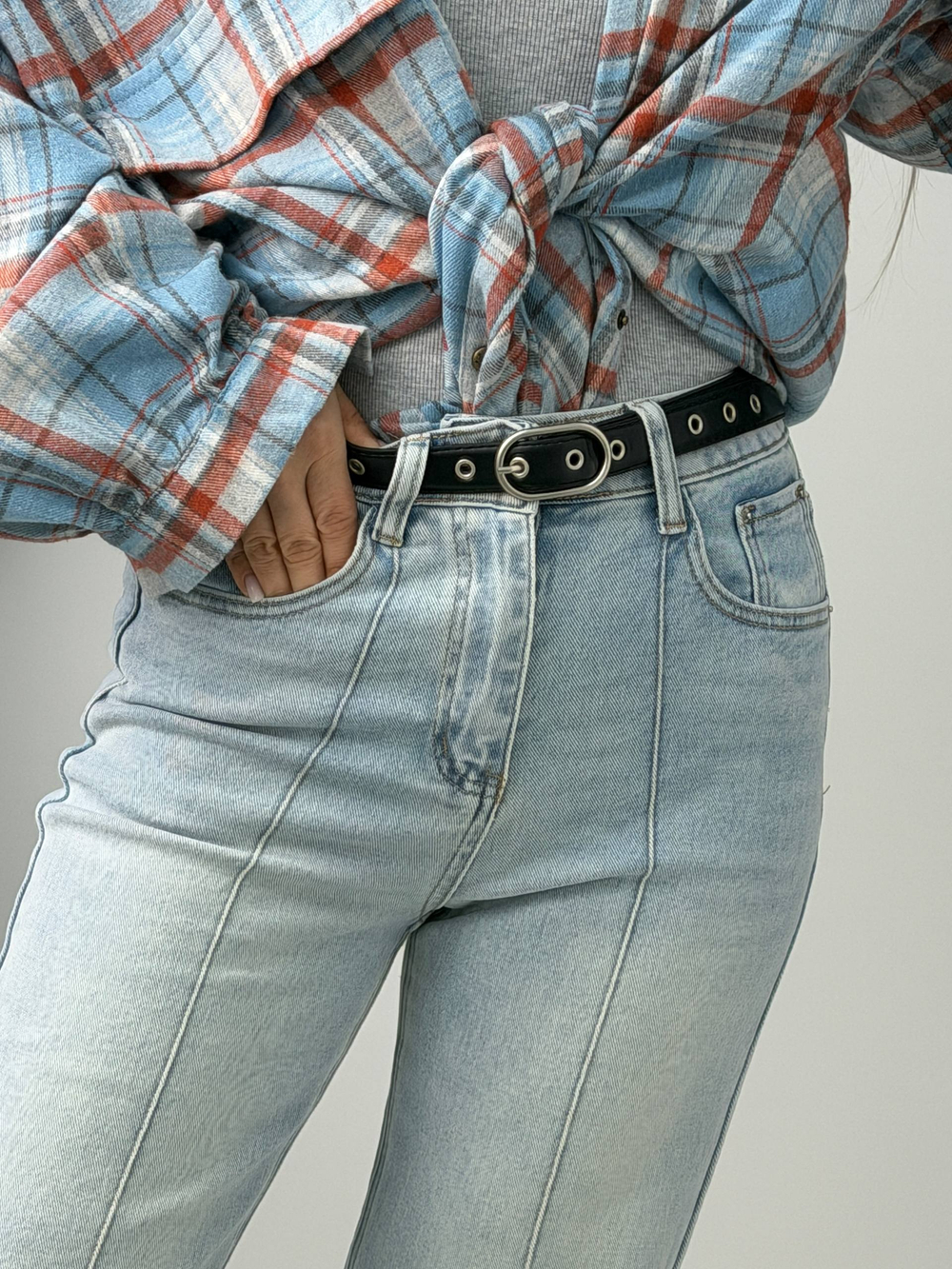 Брюки джинсовые женские арт. 73539-5 цвет "голубой"