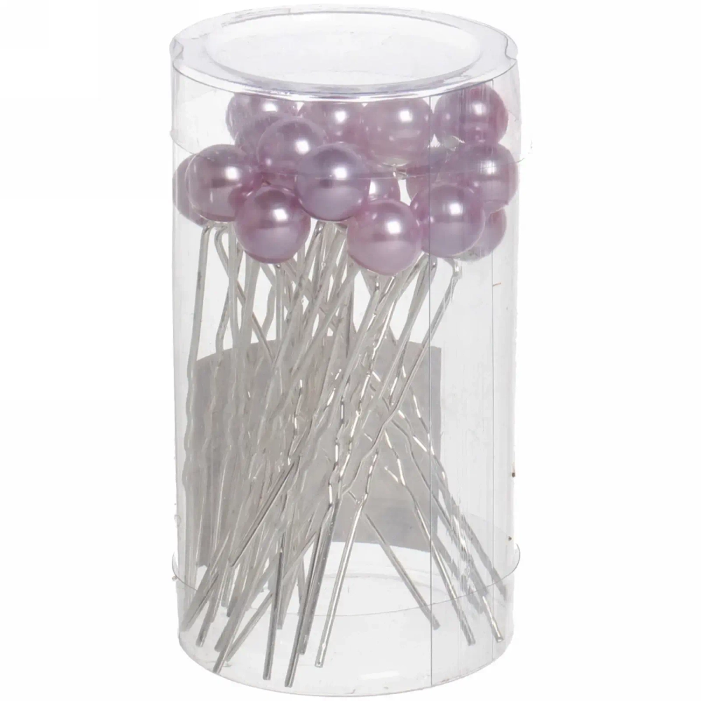 Шпильки для волос в тубе 20шт «Hair Beauty», классика, микс 4 цвета, d-0.8см