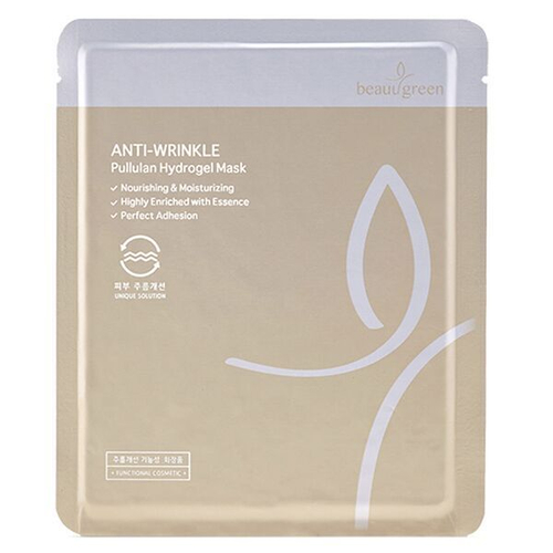 Гидрогелевая маска для упругости кожи BeauuGreen Anti-Wrinkle Pullulan Hydrogel Mask, 30г 