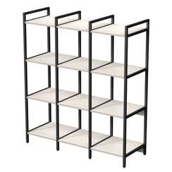 10ССТ.4.400 Стеллаж средний тройной 4 полки, узкий (1160*400*1328)