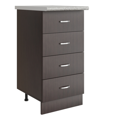 Стол разделочный 40 венге (4 ящика), столешница гранит пёстрый