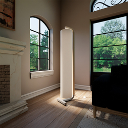 Напольный деревянный светильник Uno в интерьере в стиле Japandi